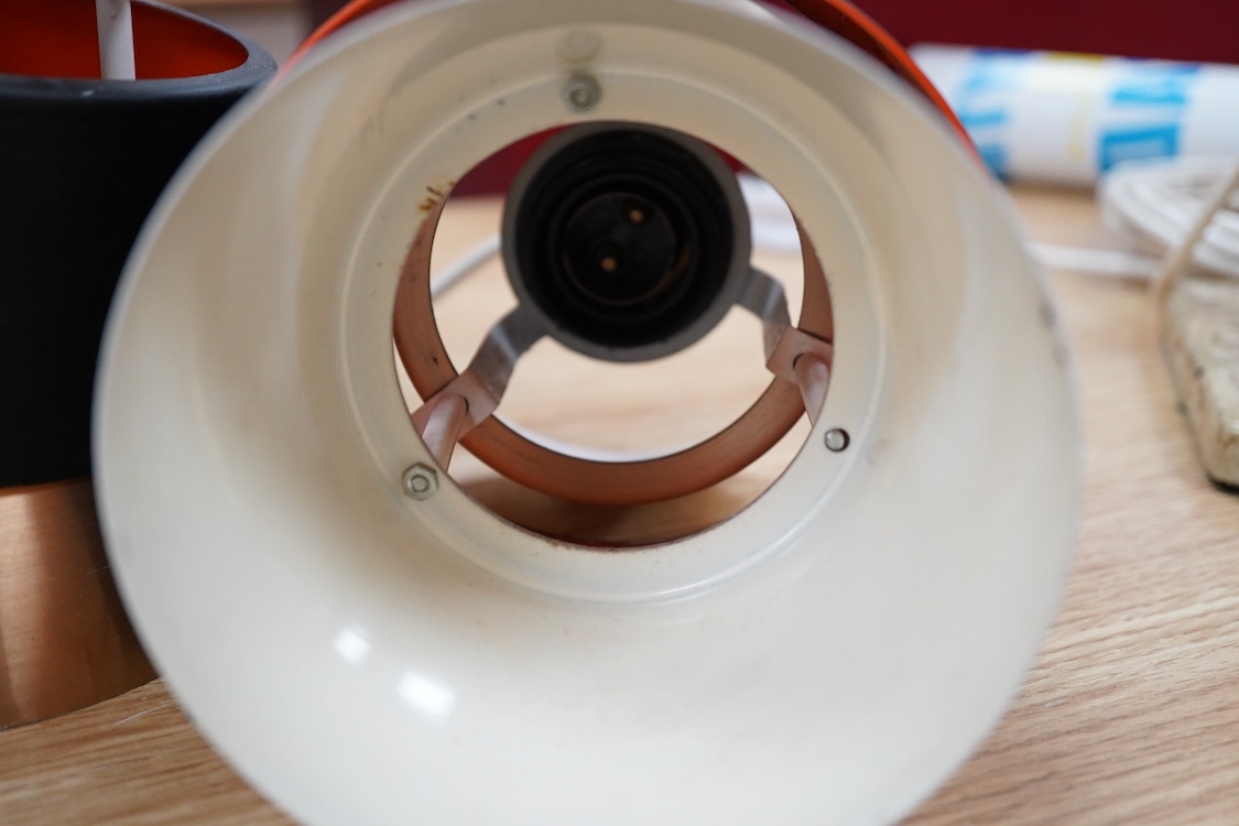 Jo Hammerborg, Denmark - a pair of pendant light fittings, 19cm